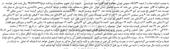 مزایده،مزایده فروش 1-پنس مثلثی 23CM00 دویست عدد و...