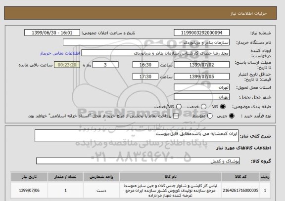 استعلام ایران کدمشابه می باشدمطابق فایل پیوست