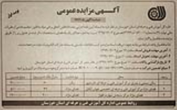 مزایده , مزایده اجاره سالن سمعی و بصری مرکز...