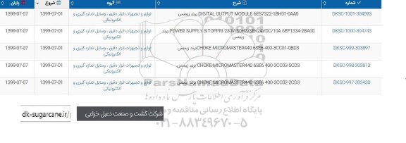 استعلام POWER SUPPLY SITIPPRI ....