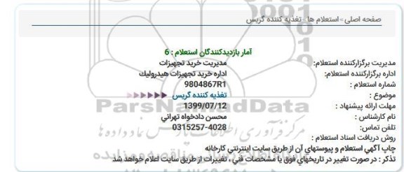 استعلام, استعلام تعذیه کننده گریس