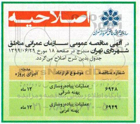 مناقصه، مناقصه باقیمانده عملیات اجرایی و تاسیسات حوزه... 