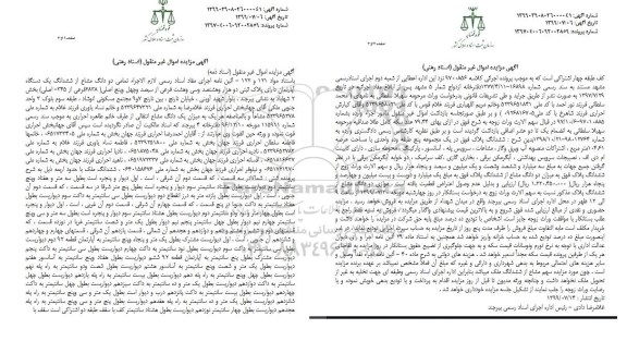مزایده مزایده دو دانگ مشاع از ششدانگ آپارتمان 