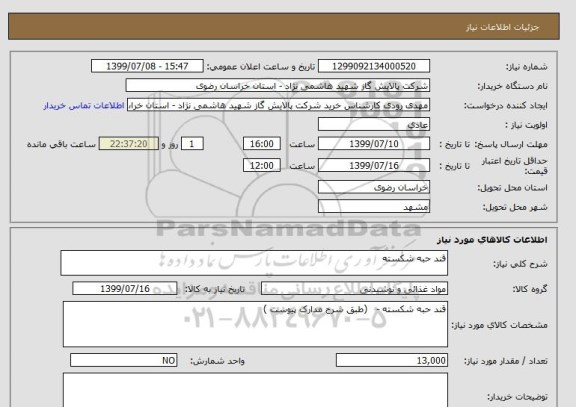 استعلام قند حبه شکسته 