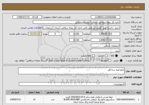 استعلام تابلو نقره سه قل