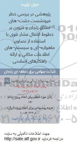 فراخوان پژوهشی در بررسی خطر فرونشست دشت های 