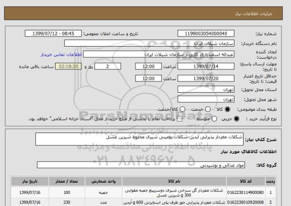 استعلام شکلات مغزدار پذیرایی ایدین-شکلات رومینی شیری مخلوط شیرین عسل 