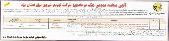 مناقصه عمومی, مناقصه واگذاری امانی خودروهای سنگین...  نوبت دوم 