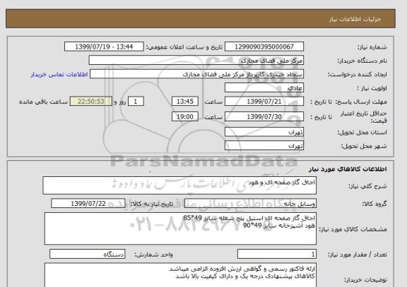استعلام اجاق گاز صفحه ای و هود