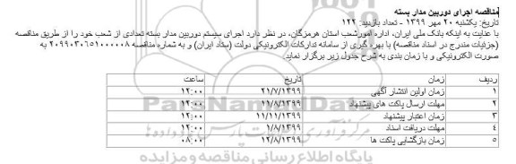 مناقصه ، مناقصه اجرای دوربین مدار بسته