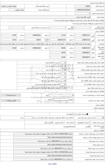 فروش مواد غذایی خام دانشکده علوم پزشکی مراغه