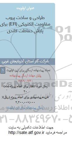 فراخوان طراحی و ساخت پروب مقاومت الکتریکی ER برای پایش حفاظت کاتدی
