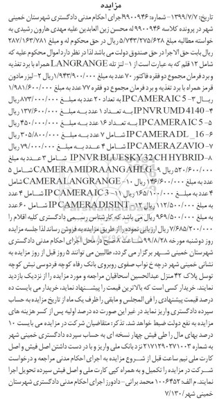 مزایده ، مزایده لنز و  ...