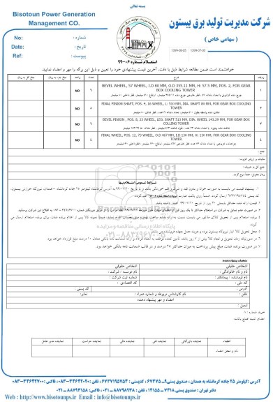 استعلام ,استعلام چرخ دنده کرانویل با تعداد دندانه 57 قطر خارجی ...