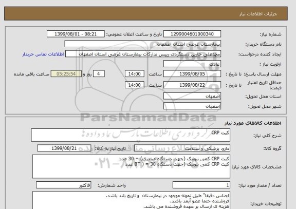 استعلام کیت CRP