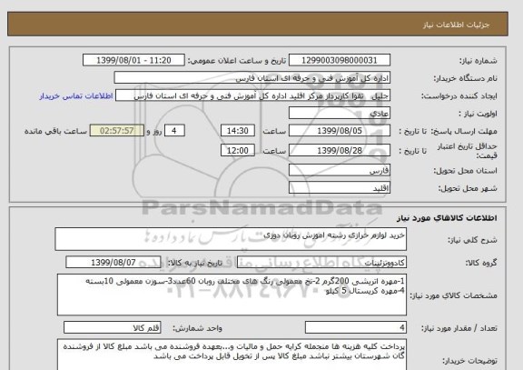 استعلام خرید لوازم خرازی رشته اموزش روبان دوزی 
