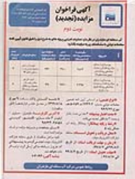 تجدید فراخوان مزایده بهره برداری از مصالح مازاد رودخانه ای ... نوبت دوم