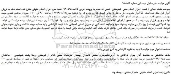 مزایده، مزایده فروش ملک ساختمانی