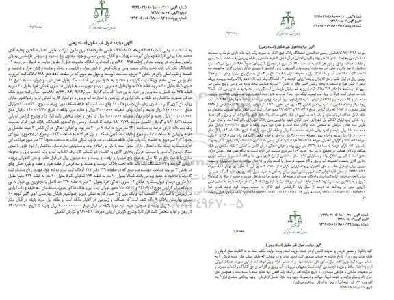 آگهی مزایده،مزایده ششدانگ یکباب خانه 200 مترمربع 