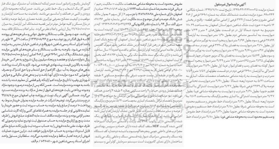 مزایده مزایده ششدانگ ملک شماره 26901 فرعی