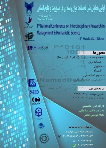 اولین همایش ملی تحقیقات میان رشته ای در مدیریت و علوم انسانی