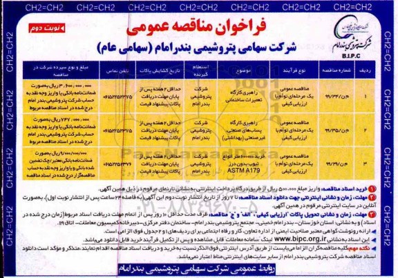 فراخوان مناقصه راهبری کارگاه تعمیرات ساختمانی... نوبت دوم 