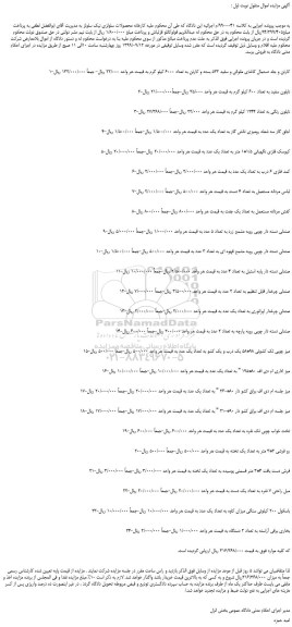 مزایده،مزایده فروش کارتن و جلد دستمال کاغذی مقوائی و سفید 533 بسته و کارتن و...