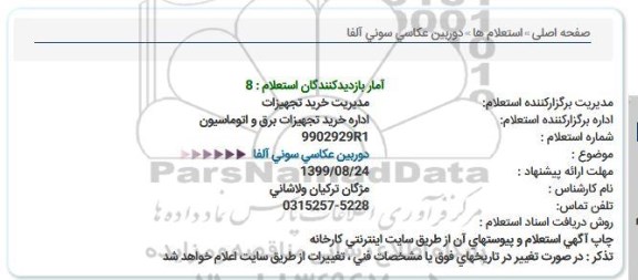 استعلام دوربین عكاسی  