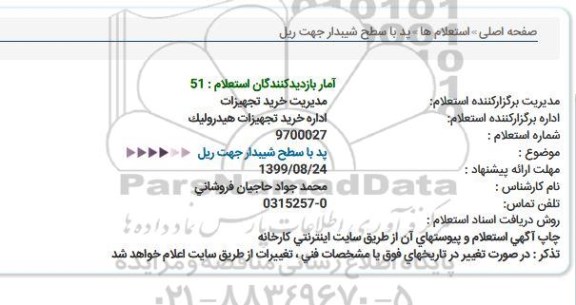 استعلام پد با سطح شیبدار جهت ریل 