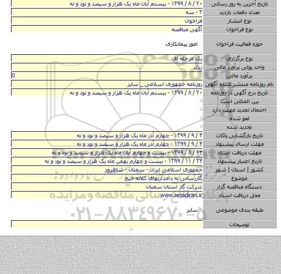 گازرسانی به دامداریهای کلاته خیج