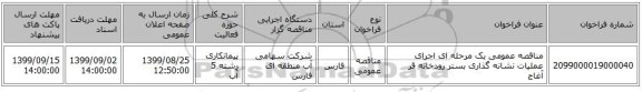 مناقصه عمومی یک مرحله ای اجرای عملیات نشانه گذاری بستر رودخانه قر آغاج