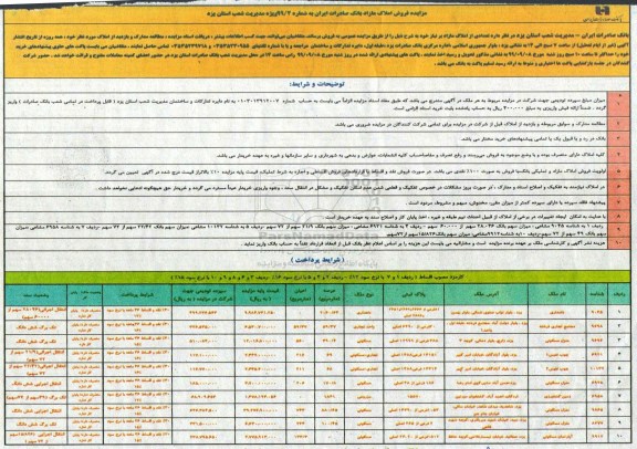 مزایده،مزایده فروش املاک کاربری دامداری و مزروعی