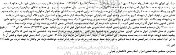 مزایده،مزایده فروش اقلام دارویی آرایشی و بهداشتی
