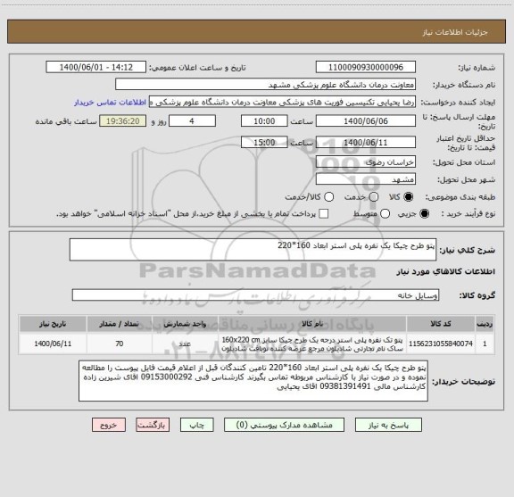 استعلام پتو طرح چیکا یک نفره پلی استر ابعاد 160*220 