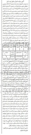 مزایده، مزایده فروش یک دستگاه پژو پارس