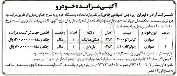 مزایده کیاسراتو 2000
