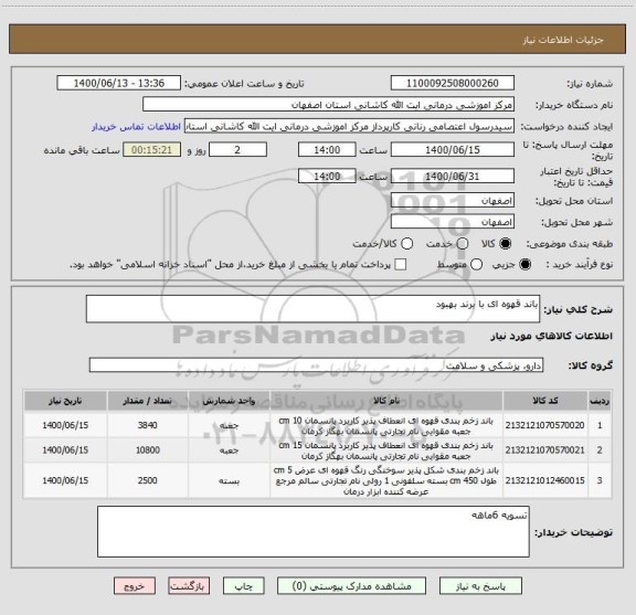 استعلام باند قهوه ای با برند بهبود 