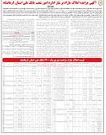مزایده مزایده فروش املاک مازاد نوبت اول