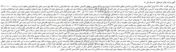 مزایده پلاک 12649 فرعی از یک اصلی