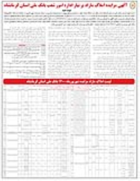 مزایده مزایده فروش املاک مازاد کاربری مسکونی و مرغداری نوبت دوم