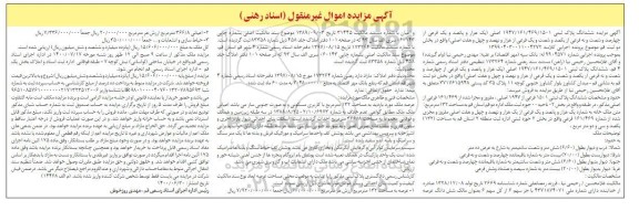 مزایده مزایده ششدانگ پلاک ثبتی بخش دو