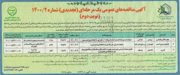 تجدید مناقصه، تجدید مناقصه عملیات اجرای خط تغذیه و احداث ایستگاه C/T گاز شهرک گلخانه ای ...  نوبت دوم 