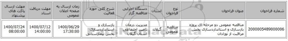 مناقصه عمومی دو مرحله ای پروژه بازسازی و استانداردسازی بخش مراقبت از نوزادان