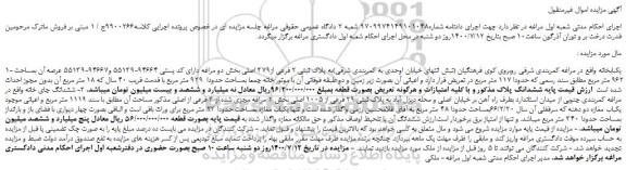 مزایده،مزایده فروش یکبابخانه 