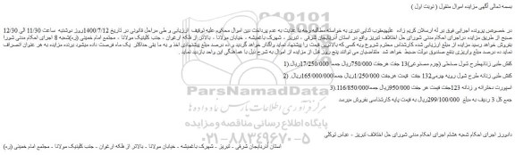مزایده،مزایده فروش 1).کفش طبی زنانه طرح شول صنعتی (چرم مصنوعی)13 جفت  و...