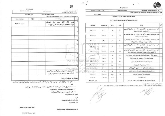 استعلام توسعه شبکه کابل مسی آبونه ...