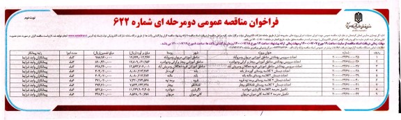 مناقصه، مناقصه احداث سرویس بهداشتی ...- نوبت دوم 