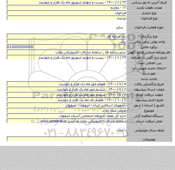 فروش ملک مازاد