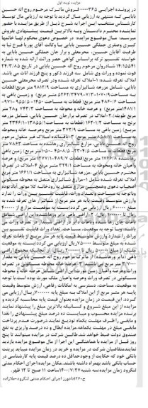 مزایده،مزایده دو قطعه زمین شالیراز 1868.51 متر
