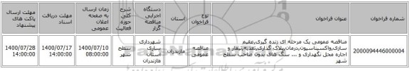 مناقصه عمومی یک مرحله ای زنده گیری,عقیم سازی,واکسیناسیون,درمان,پلاک گذاری,تغذیه,تیمار و اجاره محل نگهداری و ... سگ های بدون صاحب سطح شهر